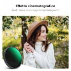 Filtro ND Variabile Black Mist 1/4 + ND2-32 (1-5 stop) 55mm con pellicola verde antiriflesso a 28 Strati Rivestimento su entrambi i lati e leva,Nano-Xcel