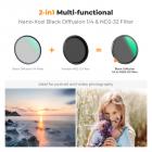 82 mm multifunksjonelt justerbart svart mykt 1/4 og ND2-32 filter 2 i 1 med 28 flerlagsbelegg - Nano X-serien
