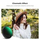 82 mm multifunksjonelt justerbart svart mykt 1/4 og ND2-32 filter 2 i 1 med 28 flerlagsbelegg - Nano X-serien