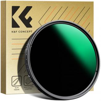 K&F Concept  Variabler ND Filter ND3-ND1000 (1,5–10 Stopps) 52mm mit 24 Mehrschichtbeschichtungen Nano-Dazzle Serie