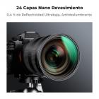 52mm Filtro ND3-1000 (1.5-10 Pasos) Variable Densidad Neutral Ultrafino HD de Vidrio Óptico con 24 Capas Revestimiento Serie Nano-Dazzle