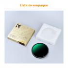 72mm Filtro ND3-1000 (1.5-10 Pasos) Variable Densidad Neutral Ultrafino HD de Vidrio Óptico con 24 Capas Revestimiento Serie Nano-Dazzle