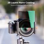 Firkantet ND4 Filter 100*100*2mm Neutral Densitet Filtre 28 Multi-Coated Glas Vandtæt Grå ND