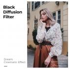 100x100mm Square Black Diffuison 1/8 Effect Filter 28 Multi-Layer Coatings Dream Cinematic Effect Filter