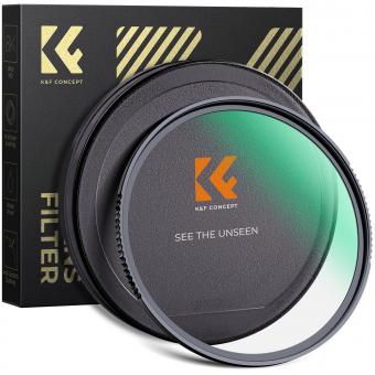 K&F Concept UV Filter 62mm HD Gehärtetes Glas MCUV Ultraviolett 28 mehrfach beschichtete Filter Nano-Xcel Serie