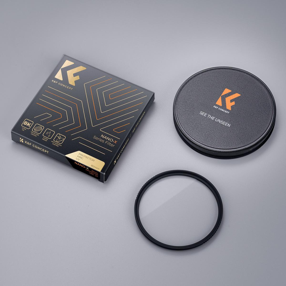 Filtr UV 58 mm z 28 Wielowarstwowymi Powłokami HD/Ultracienkie Hartowane Szkło Optyczne/Hydroizolacja/Odporny na Zarysowania - Seria Nano x