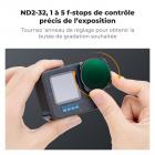Filtre K&F Concept variable ND2-32 compatible avec GoPro Hero 13 Black, filtre de réduction de lumière à densité neutre pour GoPro 12/11/10/9 Black, verre optique HD multicouche, accessoires pour caméras d'action