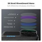 K&F Concept Filtro Variabile ND2-32 per GoPro Hero 13/12/11/10/9, con Filtro Densità Neutra ND2-32 con 28 Strati di Nano Rivestimento, Fotocamera di Azione Accessori