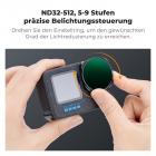 K&F Concept Variable ND32-512 Filter Kompatibel mit GoPro Hero 13 Schwarz, Neutraldichte Zubehör Light Reduction Filter für Go Pro 12/11/10/9, Multicoated HD Optical Glass Action Kamera Zubehör