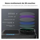 Filtre K&F Concept variable ND32-512 compatible avec GoPro Hero 13 Black, filtre de réduction de lumière à densité neutre pour GoPro 12/11/10/9 Black, verre optique HD multicouche, accessoires pour caméras d'action