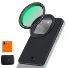 K&F Concept 6,7-tommers magnetisk objektivfilteradapter med 67 mm variabelt ND2-32-filter kompatibel med iPhone, kompatibel med 16/15/14/13/12 Pro Max, 16/15/14 Plus
