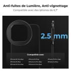 Adaptateur de monture de filtre d'objectif magnétique K&F Concept 6,7 pouces avec filtre CPL 67 mm pour iPhone, compatible avec les modèles 16/15/14/13/12 Pro Max et 16/15/14 Plus