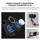 Adaptateur de monture de filtre d'objectif magnétique K&F Concept 6,7 pouces avec filtre CPL 67 mm pour iPhone, compatible avec les modèles 16/15/14/13/12 Pro Max et 16/15/14 Plus
