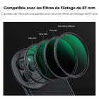 Adaptateur de monture de filtre d'objectif magnétique K&F Concept 6,7 pouces avec filtre CPL 67 mm pour iPhone, compatible avec les modèles 16/15/14/13/12 Pro Max et 16/15/14 Plus