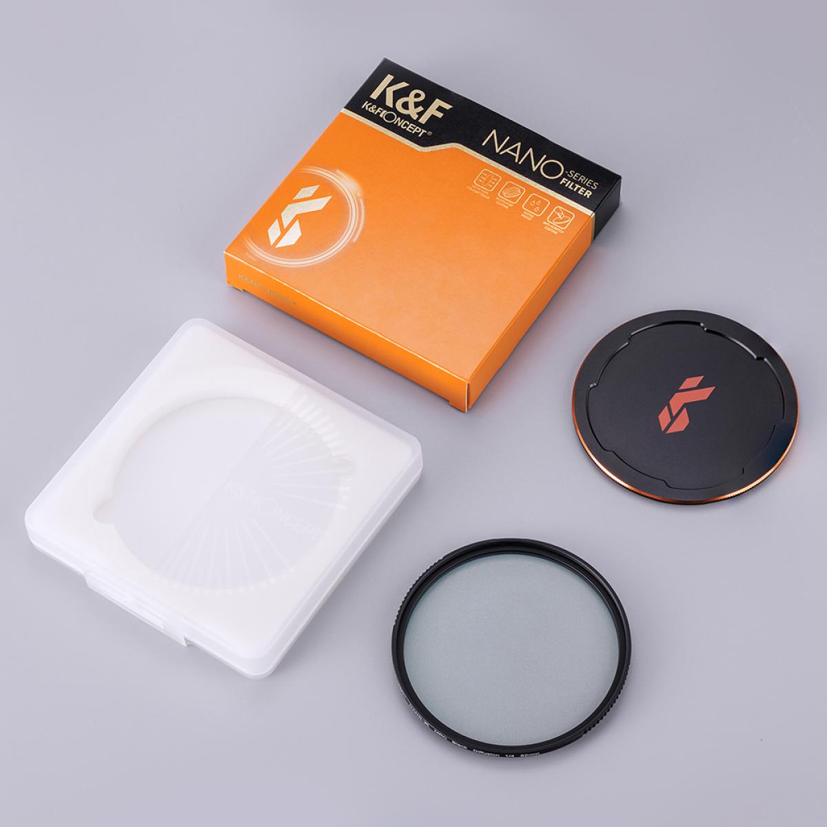 58mm Black Pro-Mist 1/4 Filter Effect Filter 28 Lagen Anti-Reflectie Groene Film Waterdicht En Krasbestendig Met Metalen Lensdop Nano-X Serie