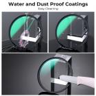 مرشح ضباب أسود مقاس 58 مم 1/8 ، 28 طبقة من فيلم أخضر مضاد للانعكاس ، مقاوم للماء ومقاوم للخدش مع غطاء عدسة معدني ، سلسلة Nano-X