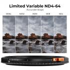 40,5 mm CPL&ND4-ND64 (2-6 Stopp) Variabelt ND-Filter Och CPL-2-I-1 Med 28 Lager Grön Antireflexbeläggning Två Orange Spakar Nano-Xcel-Serien