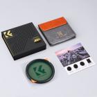 40,5 mm CPL&ND4-ND64 (2-6 Stopp) Variabelt ND-Filter Och CPL-2-I-1 Med 28 Lager Grön Antireflexbeläggning Två Orange Spakar Nano-Xcel-Serien