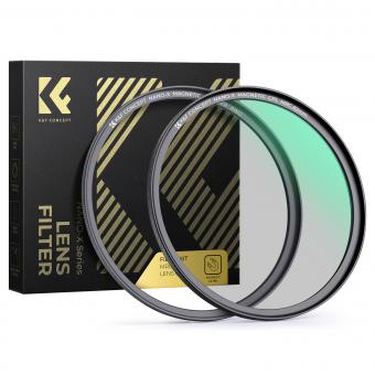 K&F Concept 52mm Filtro Polarizzatore Circolare Magnetico con Anello Adattatore Magnetico CPL Filter in Vetro Ottico con 24 Strati Nano-Rivestimento - Serie Nano-Xcel