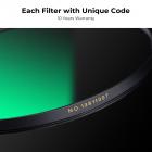 Filtro di protezione della lente con codice unico 10 anni di garanzia