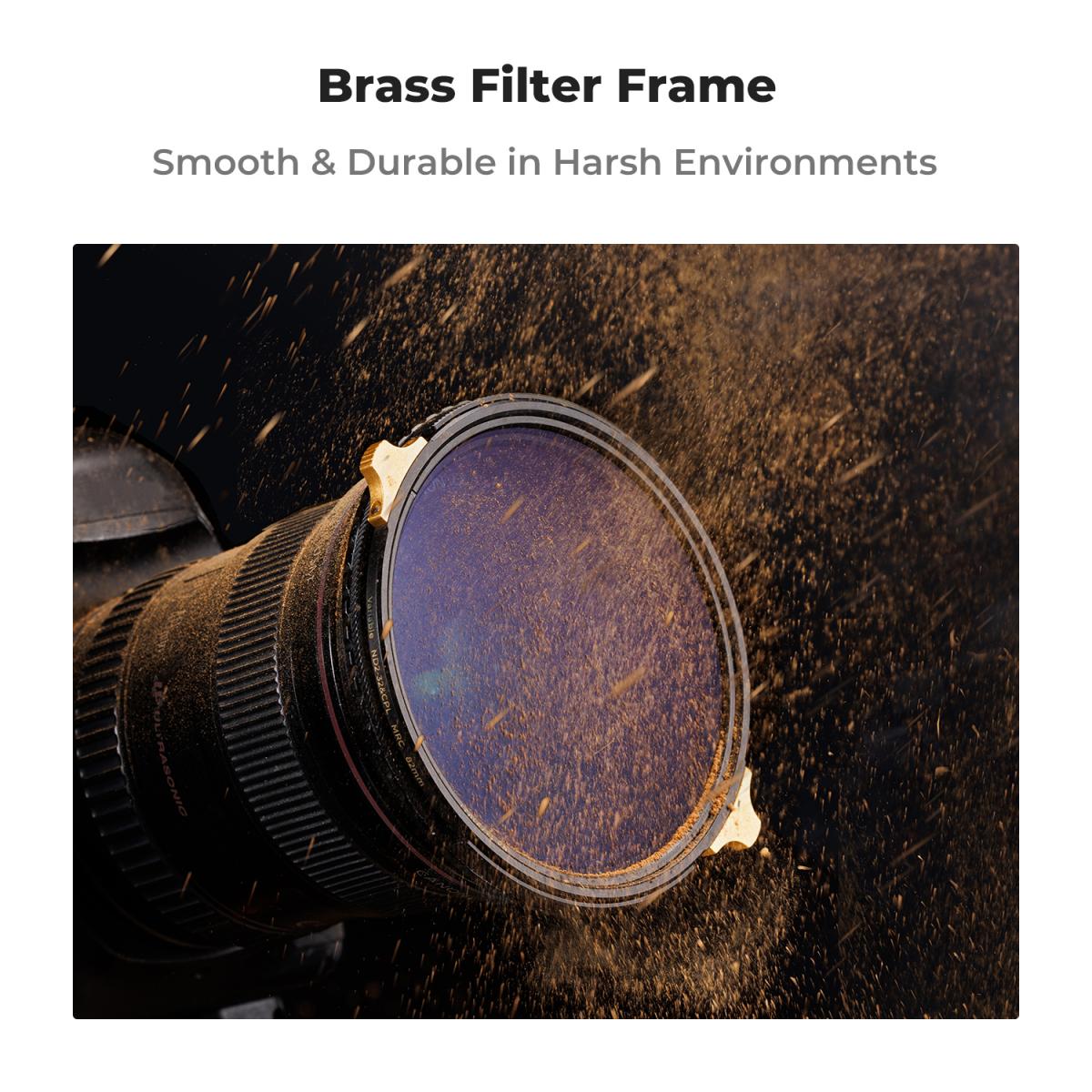 67 mm messinkikehys, monitoiminen CPL&ND2-32-suodatin 36 monipinnoitettu erittäin ohut teräväpiirto optinen lasi, joka on päällystetty vedenpitävällä