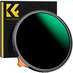 Filtro ND3-ND1000 variável de 82 mm (1,5-10 pontos) Série Nano-Xcel - 28 revestimentos multicamadas para lentes de câmera