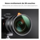 Filtre Black Mist 1/4 & ND2-ND400 (1-9 stops) 52mm, Filtre Black Pro Mist et Filtre ND Variable Densité Neutre 2 en 1 avec 28 Couches de Nano-revêtement - Série Nano-Xcel