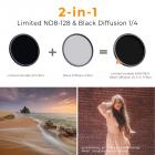 67mm الأسود ضباب 1/4 + ND8-128 متغير ND مرشح مع على الوجهين 28 طبقة المضادة للانعكاس فيلم أخضر ورافعة نانو X سلسلة