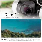 DJI Drone Mini3 Pro (ND8 ＆ PL) Filtro HD, riduzione della luce 3 stop, con pellicola verde antiriflesso su un lato, impermeabile e resistente ai graffi Modello compatibile Mini3