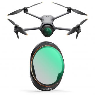 K&F CONCEPT CPL Filter Polfilter Kompatibel mit DJI Mavic 4 PRO, Polarisator Optisches Glas mit Mehrfach Beschichtetem Filter, Blendung Reduziert und Reflexionen, Mavic 4 PRO Zubehör