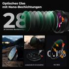 K&F Concept Ultra-niedrige Reflexion & Ture Color ND Filter 62mm Variabler ND2-32 Graufilter (1-5 Blendenstufen)(Nano Xcel)