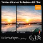 67 mm variabelt ND-filter för äkta färger och ultralåg reflektion, ND2-32 (1-5 steg) HD justerbart neutraldensitetsfilter med 28 flerskiktsbeläggningar för kameraobjektiv - Nano-X-serien