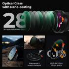 67 mm variabelt ND-filter för äkta färger och ultralåg reflektion, ND2-32 (1-5 steg) HD justerbart neutraldensitetsfilter med 28 flerskiktsbeläggningar för kameraobjektiv - Nano-X-serien