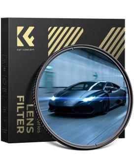 K&F Concept 58mm Blue Streak Filter (2 mm) optisches HD-Glas,  anamorphotischer Spezialeffekt Objektivfilter, 28 Schichten Beschichtung Blauer Streifenfilter Nano-Xcel Serie