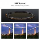 فلتر عدسة بتأثير خطوط ذهبية مقاس 67 مم (2 مم) من الزجاج البصري اللاأفقي بتأثير الوهج الضوئي لعدسة الكاميرا من سلسلة Nano-Xcel