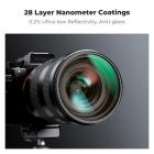 فلتر عدسة بتأثير خطوط ذهبية مقاس 67 مم (2 مم) من الزجاج البصري اللاأفقي بتأثير الوهج الضوئي لعدسة الكاميرا من سلسلة Nano-Xcel