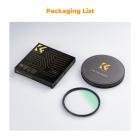 K&F Concept 52mm  White Mist 1/4 Filter Filmeffektfilter, Hvit Mykelysfilter HD Drømmende med 28 Lags Belegg, Mykt Hvit Diffusjonsfilter Vanntett Ripebestandig White Pro Mist Filter Nano-Xcel Serien