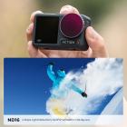 Filtro DJI Osmo Action 3 ND16 con pellicola verde antiriflesso su un lato