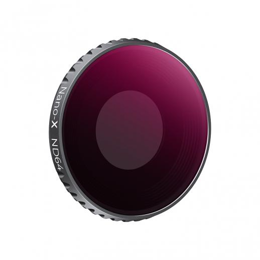 DJI Osmo Action 3 ND64 -suodatin, jossa yksipuolinen heijastuksenesto vihreä kalvo