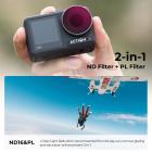 Filtri DJI Osmo Action 3 ND16&PL con pellicola verde antiriflesso su un solo lato