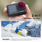 Filtri DJI Osmo Action 3 ND32&PL con pellicola verde antiriflesso su un solo lato