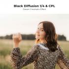 95 mm Black Mist 1/4&CPL optisk glas, HD, belagt med vandtæt anti-ridse anti-reflekterende grøn film Nano-Xcel Pro Series