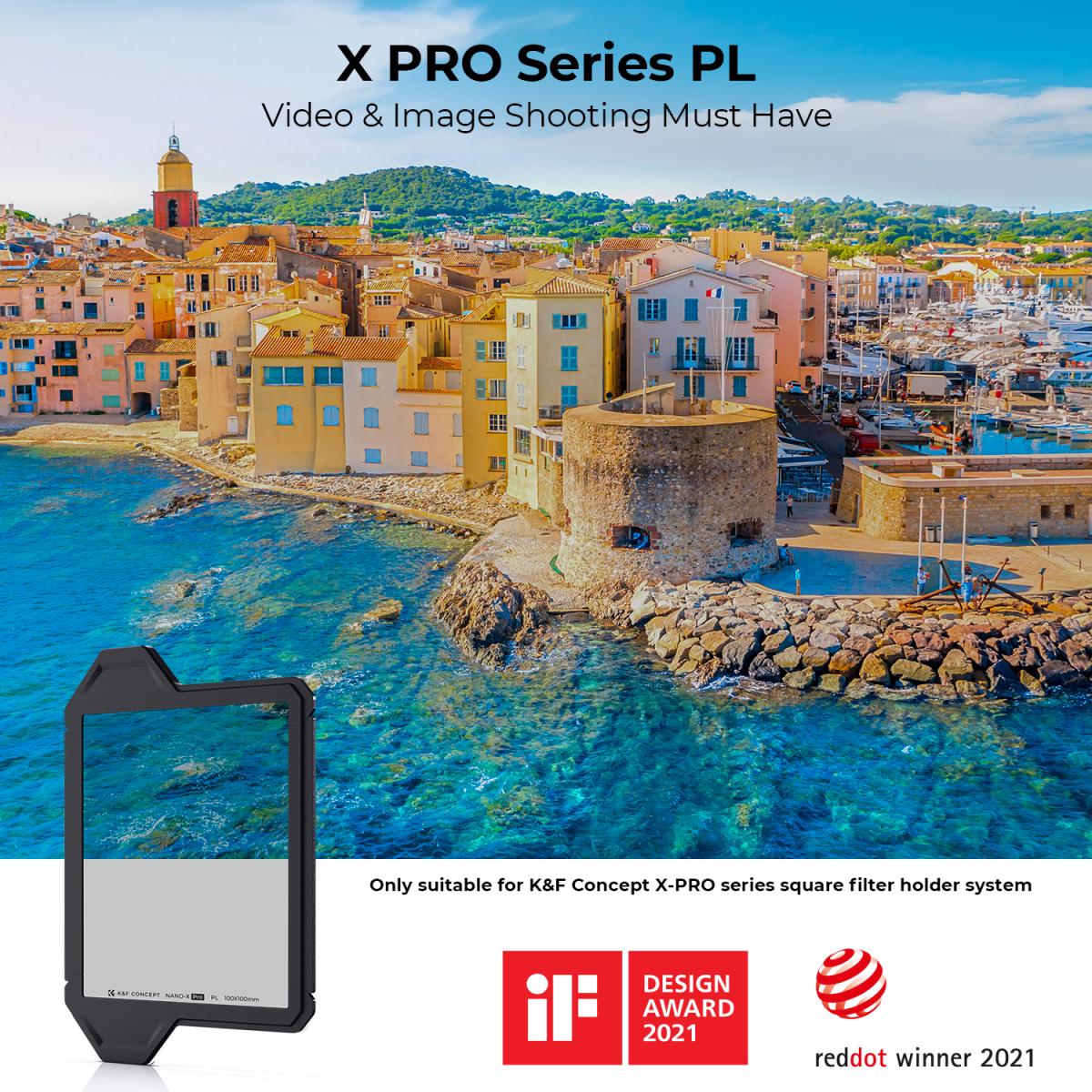 Obiettivo PL quadrato 100 * 100 * 2 mm (con cornice protettiva) Vetro ottico Pellicola verde antiriflesso impermeabile e antigraffio ad alta definizione (con scatola dei colori)Nano-Xcel Pro