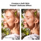 43 mm sort tågefilter 1/4 + 3 stk renseklud med 18 flerlagsbelægninger Nano K-serien