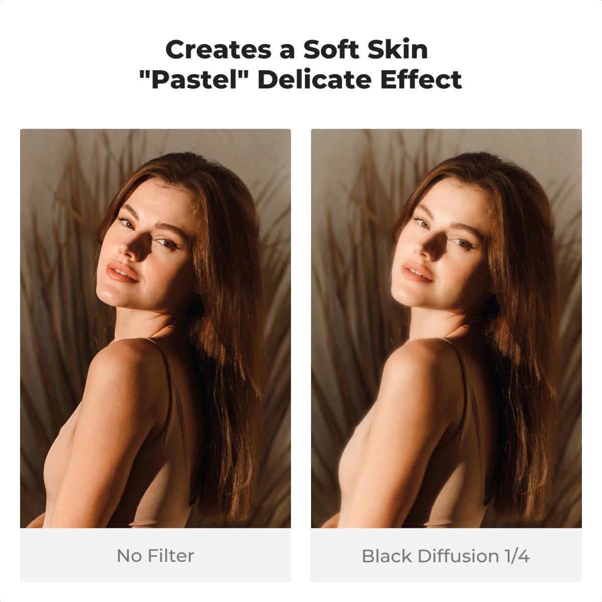 Filtro de niebla negra de 77 mm (1/4") + tapa de lente, filtro de efecto cinematográfico con 18 capas de revestimiento para video, vlogs y fotografía de retrato, serie Nano-Klear