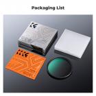 K&F Concept Black Mist 1/2 Filter 62mm, Black Pro Mist med 3 Rengjøringskluter, Black Diffusionsfilter 1/2 med 18 belegg Nano-Klear Serien