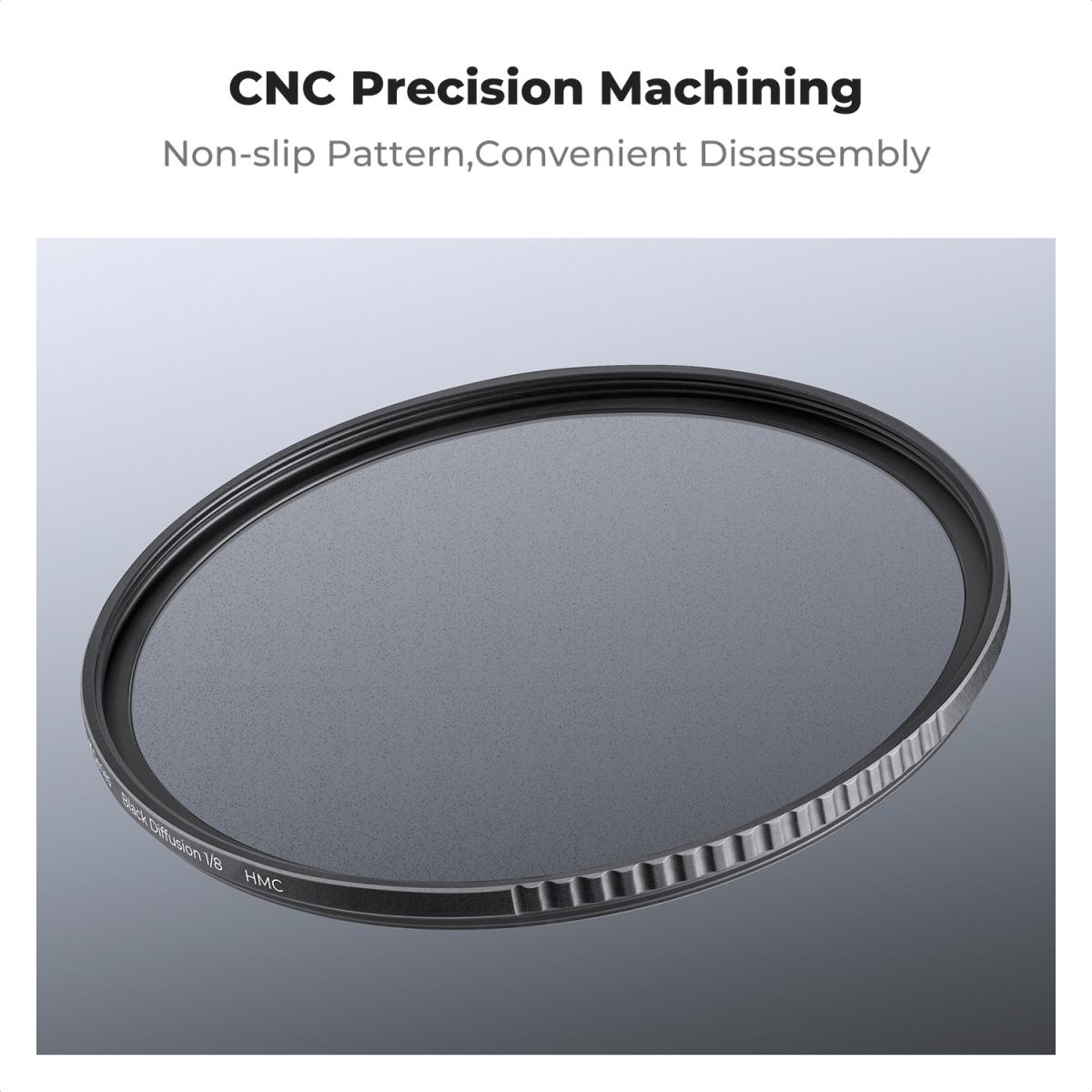 62mm Siyah Sis Filtresi 1/8 + 3 adet 18 Çok Katmanlı Kaplamalı Temizleme Bezi Nano K Serisi