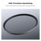 46 mm svart dimfilter 1/8 + 3 st rengöringsduk med 18 flerskiktsbeläggningar Nano-Klear