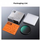 46 mm svart dimfilter 1/8 + 3 st rengöringsduk med 18 flerskiktsbeläggningar Nano-Klear