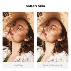 K&F Concept Black Mist 1/8 Filter, 62mm 1/8 Black Diffusjonsfilter + Objektivdeksel + Rengjøringsklut, Black Pro Mist 1/8 med 18 belegg i Nano-Klear Serien